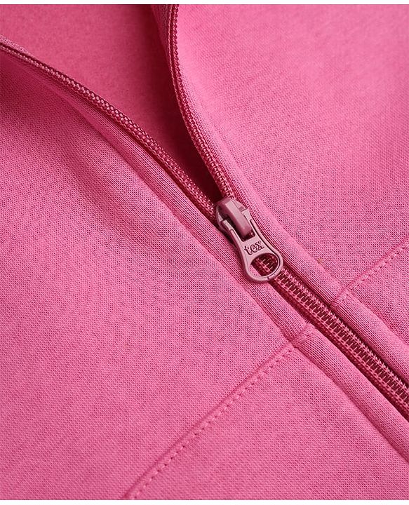 Babyhug Cotton Blend Heavy Gauge Warm Fleece Full Sleeves Solid Sweatshirt - Pink