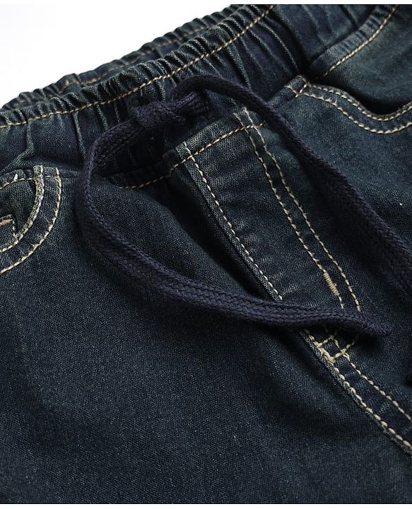 Pine Kids Denim Woven Full Length Jeans in Navy Blue