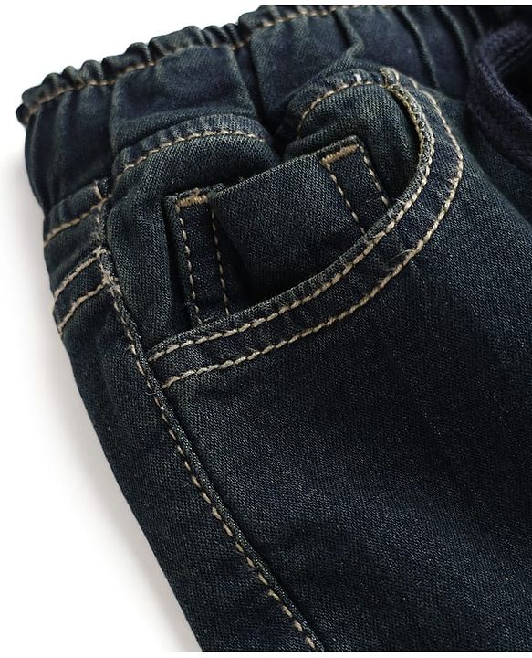 Pine Kids Denim Woven Full Length Jeans in Navy Blue