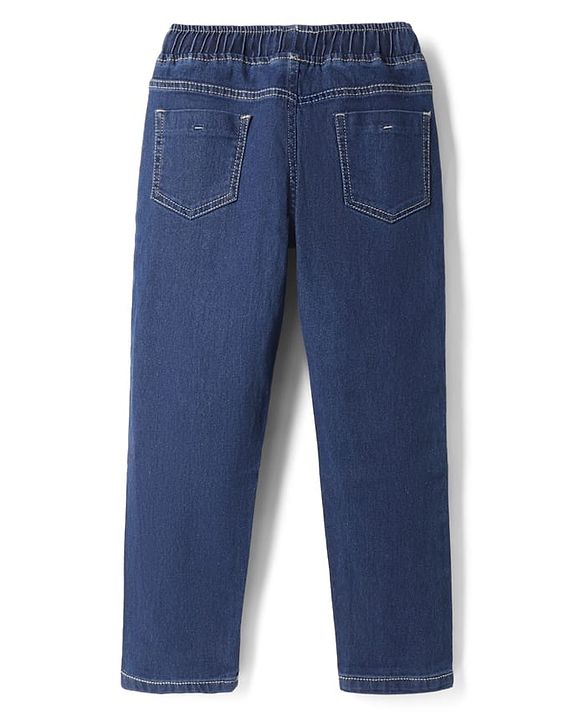 Pine Kids Cotton Blend Woven Denim Full Length Jeans - Navy Blue