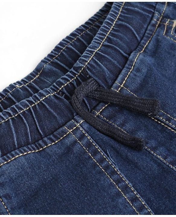 Pine Kids Cotton Blend Woven Denim Full Length Jeans - Navy Blue