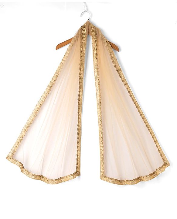 Pine Kids 100% Cotton Woven 3/4th Sleeves Kurti & Pat Set With Dupatta & Floral Print in Beige