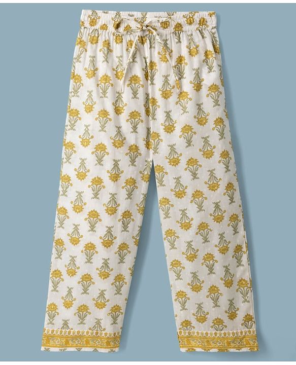 Pine Kids 100% Cotton Woven Full Sleeves Floral Printed Kurta & Pant Set With Dupatta - Off White