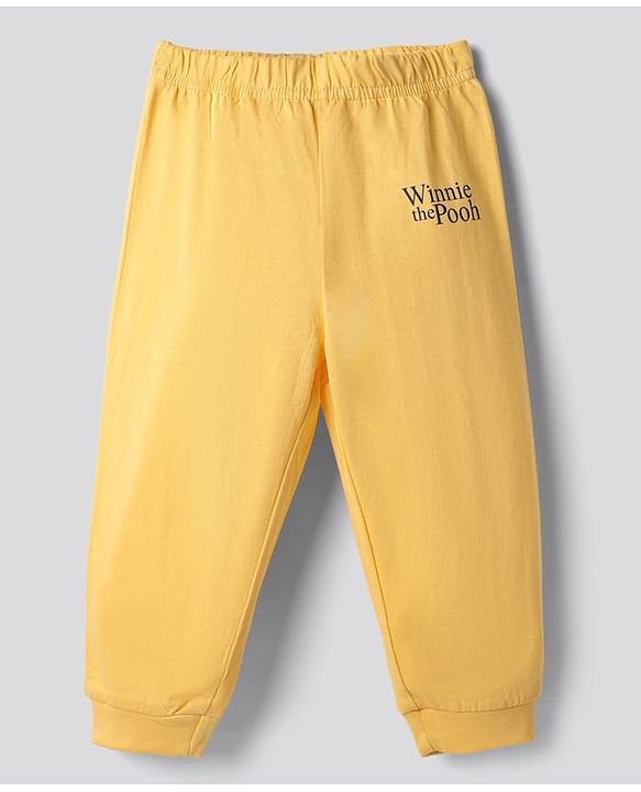 Babyhug Disney Single Jersey Knit Full Sleeves T-Shirt & Pyjama Night Suit with Winnie the Pooh Graphic - White