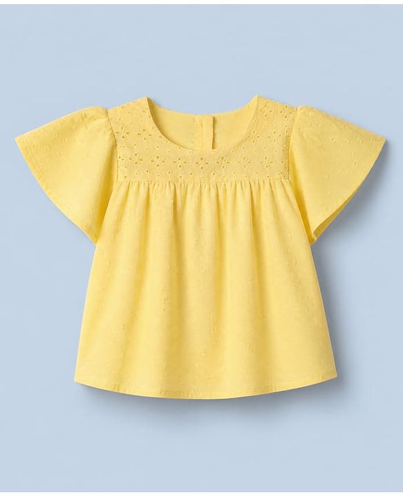 Babyhug 100% Cotton Knit Half Sleeves Top and Pants Set - Yellow