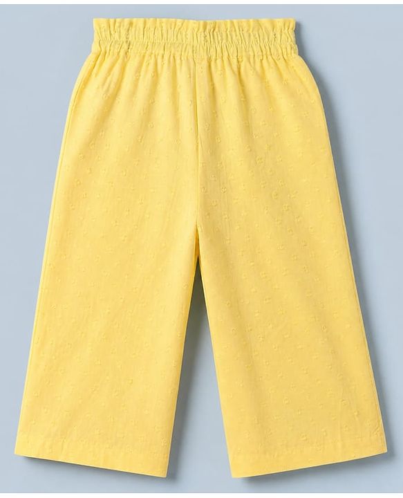 Babyhug 100% Cotton Knit Half Sleeves Top and Pants Set - Yellow