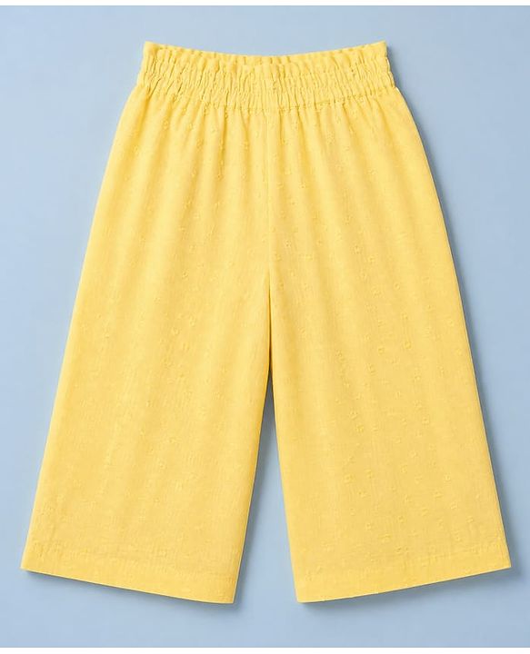 Babyhug 100% Cotton Knit Half Sleeves Top and Pants Set - Yellow