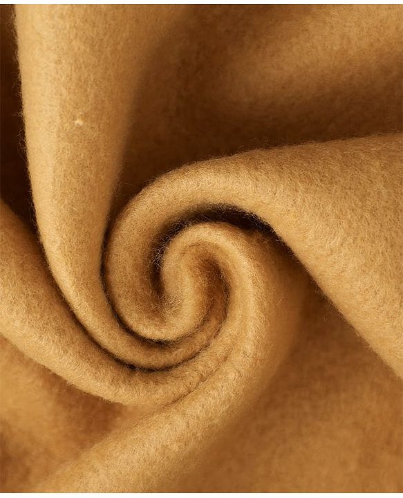 Babyhug Fleece Knit Heavy Gauge Hooded Sweat Jacket with Full Sleeves - Mustard