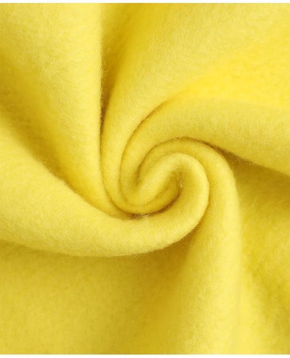 Babyhug Fleece Knit Heavy Gauge Warm Hooded Sweat Jacket with Full Sleeves - Yellow