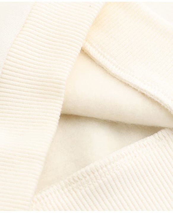 Babyhug Heavy Gauge Terry Knit Sweatshirt With Full Sleeves & Love Applique - Off White