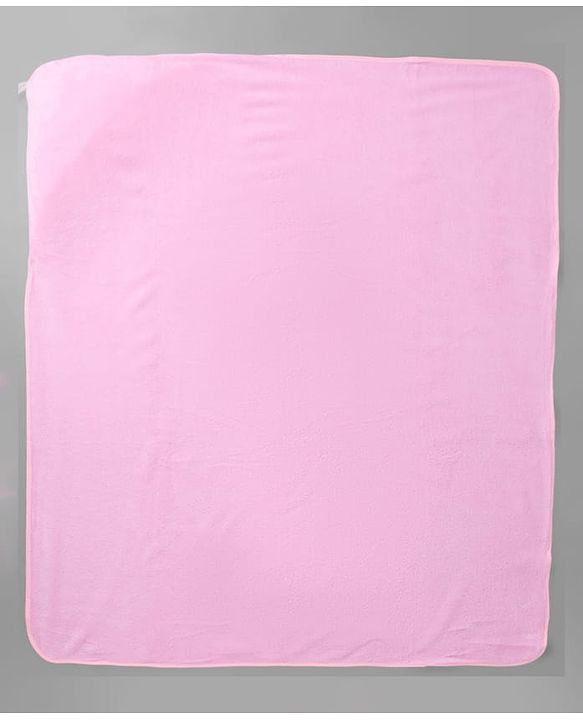 Babyhug Knit Soft Microfiber Towel With Hood Emroidery L 81 x B 81 cm - Pink