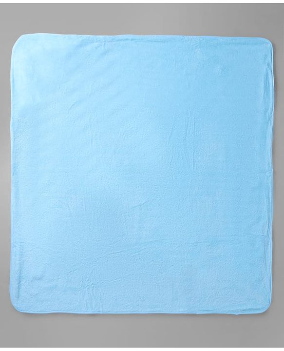 Babyhug Knit Hooded Towel With Animal Embroidery L 81 x B 81 cm - Blue