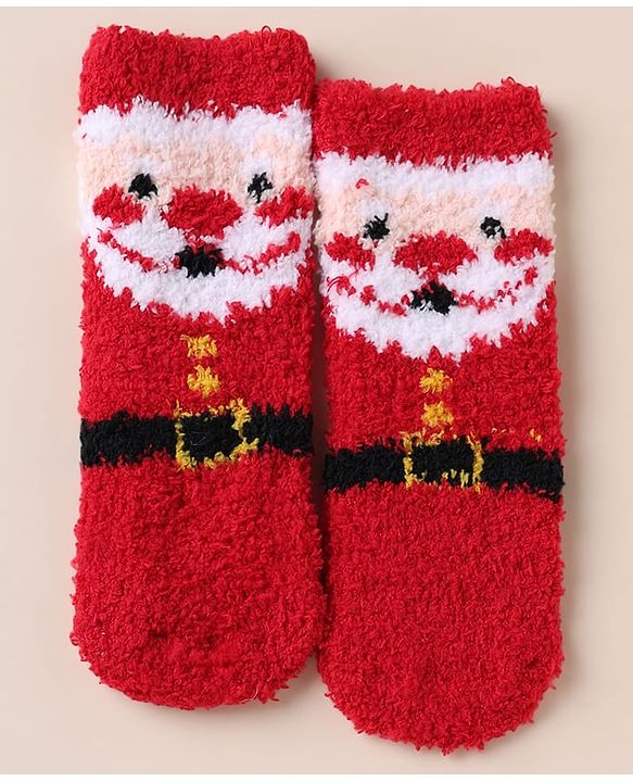 Cute Walk by Babyhug Knit Mid Calf Length Woolen Socks - Red