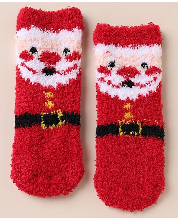 Cute Walk by Babyhug Knit Mid Calf Length Woolen Socks - Red