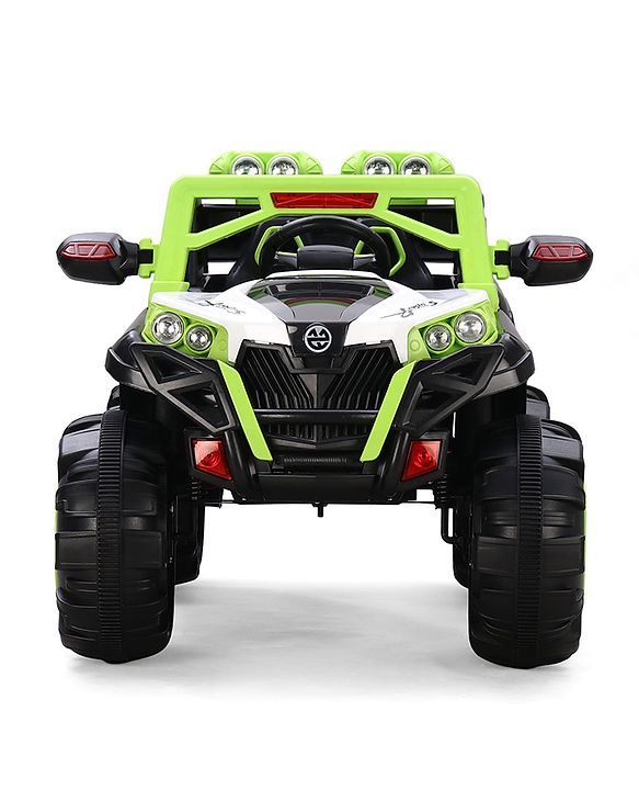 Babyhug Battery Operated Ride-On Jeep with Remote Control| Openable Doors, Music & LED Lights| Magic Swing Mode| Rechargeable Blattery| 20 kg Capacity| Toy for 18 Months6 Years| Black & Red