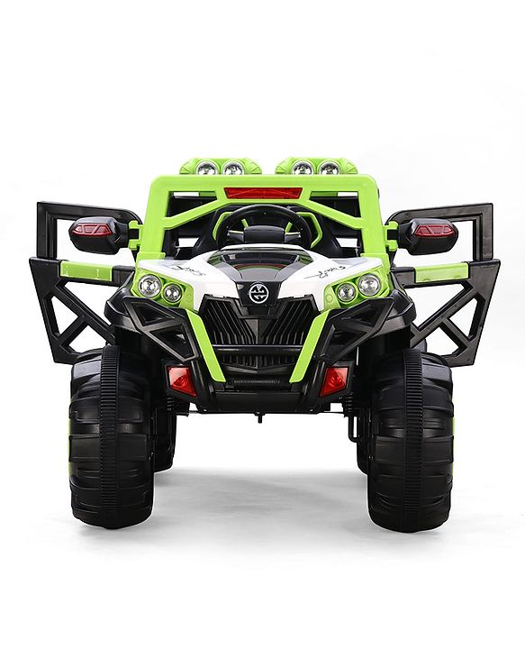 Babyhug Battery Operated Ride-On Jeep with Remote Control| Openable Doors, Music & LED Lights| Magic Swing Mode| Rechargeable Blattery| 20 kg Capacity| Toy for 18 Months6 Years| Black & Red