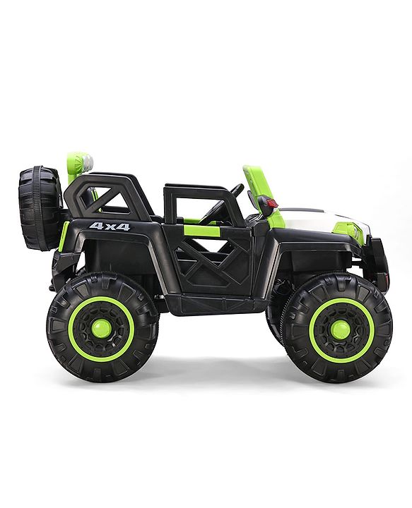 Babyhug Battery Operated Ride-On Jeep with Remote Control| Openable Doors, Music & LED Lights| Magic Swing Mode| Rechargeable Blattery| 20 kg Capacity| Toy for 18 Months6 Years| Black & Red