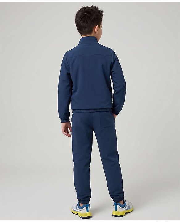 Pine Active Woven Ultra Light Woven Full Sleeves Tracksuit - Navy Blue