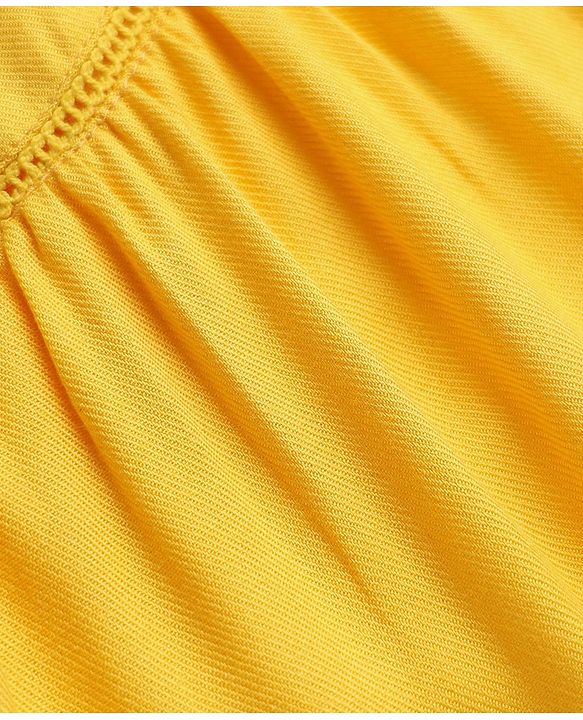 Pine Kids Rayon Woven Half Sleeves One Piece Dress -Yellow