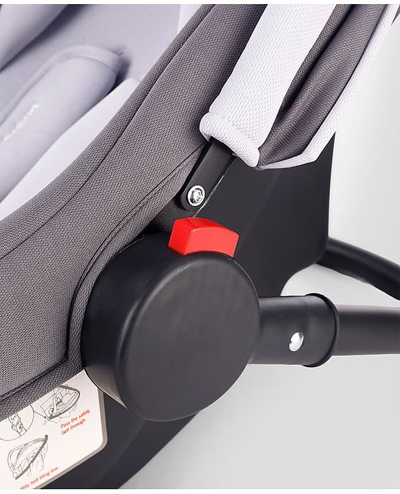 Babyhug Cloud Cradle 3-in-1 Baby Carry Cot  White Grey| Rocker & Baby Seat| Safety Harness| Adjustable Canopy| Lightweight Portable Design| Removable & Washable Cover| 015 Months