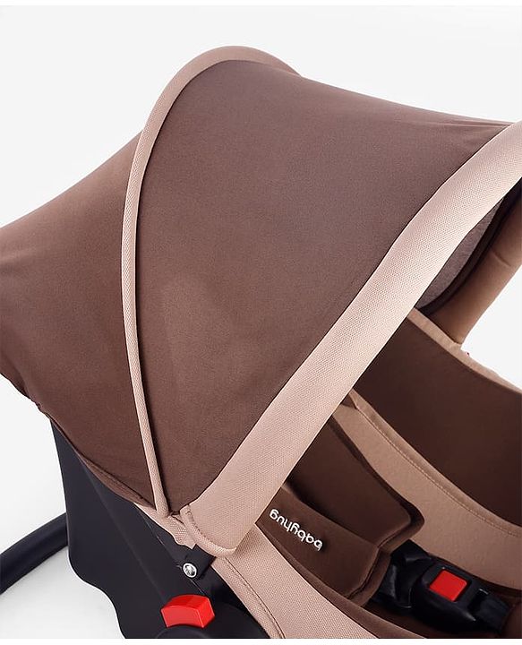 Babyhug Cloud Cradle 3-in-1 Baby Carry Cot  White Grey| Rocker & Baby Seat| Safety Harness| Adjustable Canopy| Lightweight Portable Design| Removable & Washable Cover| 015 Months