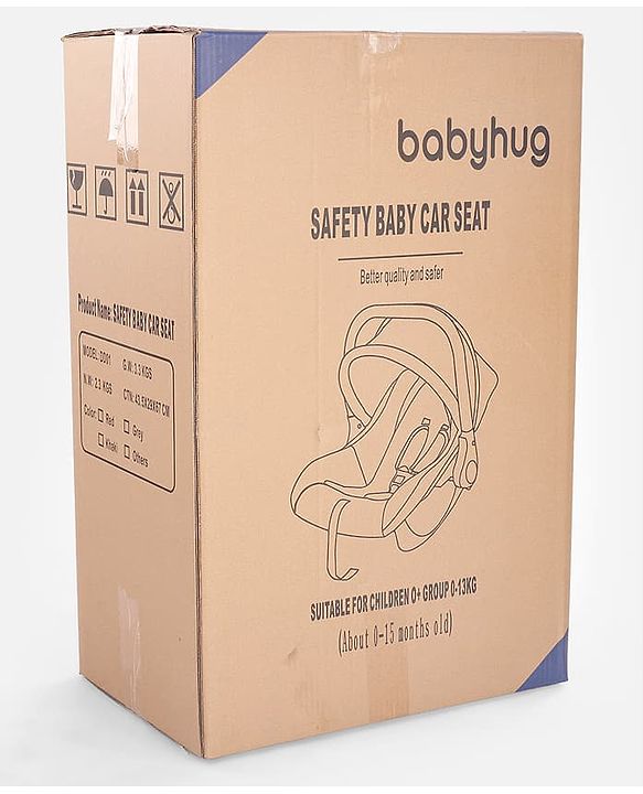 Babyhug Cloud Cradle 3-in-1 Baby Carry Cot  White Grey| Rocker & Baby Seat| Safety Harness| Adjustable Canopy| Lightweight Portable Design| Removable & Washable Cover| 015 Months