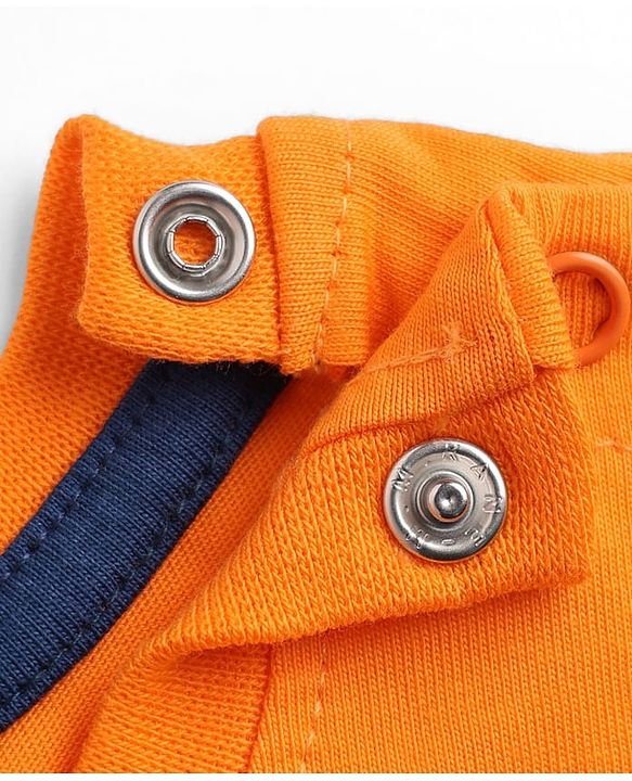 Babyhug 100% Cotton Knit T-Shirt with Full Sleeves and Certified Hero Print - Orange