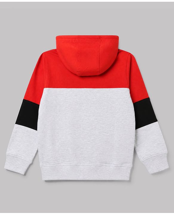 Pine Kids Cotton Knit SweatShirt with Full Sleeves and Ohio Columbus Print - Red