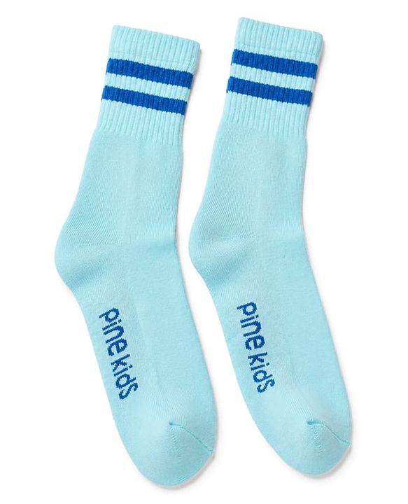 Pine Kids Cotton Knit Socks With Text Design Pack Of 3 -Pink Lavender & Blue