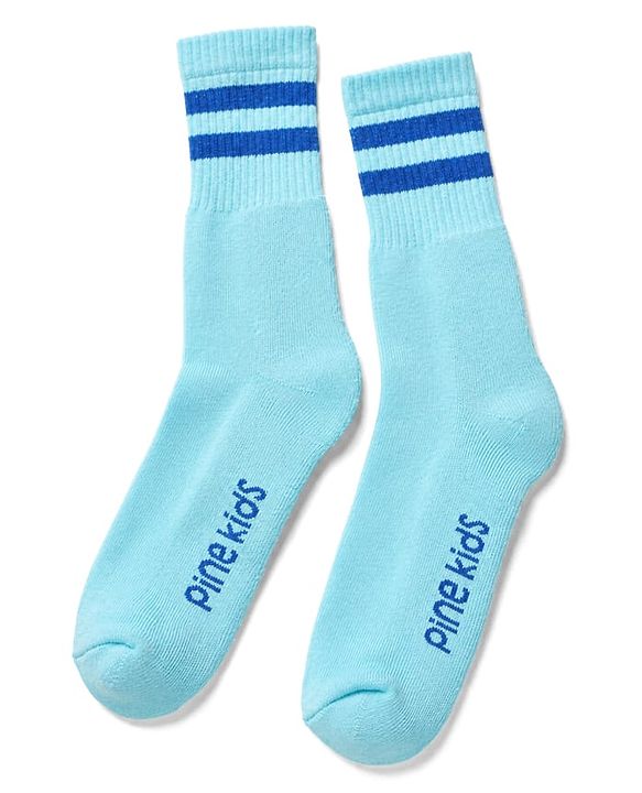 Pine Kids Cotton Knit Socks With Text Design Pack Of 3 -Pink Lavender & Blue