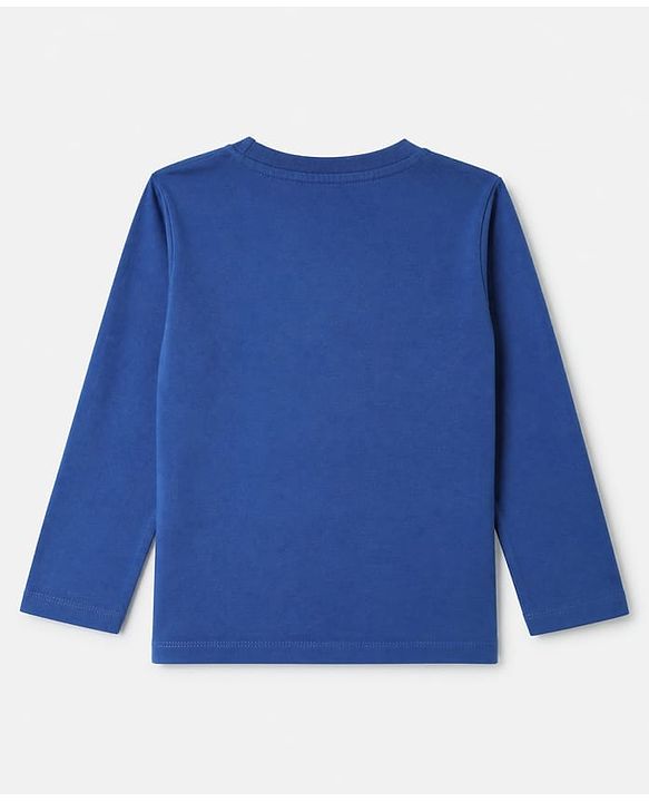 Babyhug Cotton Knit Full Sleeves T-Shirt & Pajama Night Suit with Best Dad in The Galaxy Text & Stars Print - Navy Blue