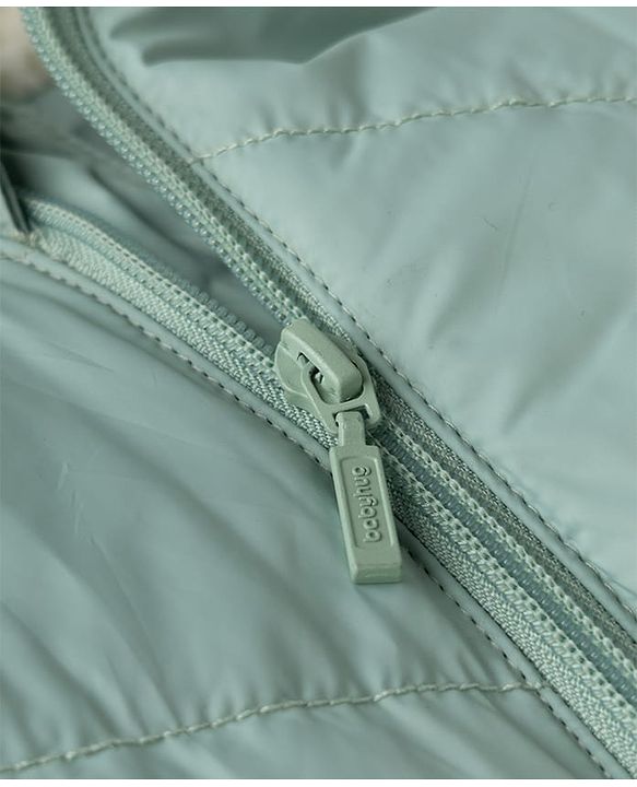 Babyhug Woven Padded/Quilted/ Winter Jacket with Full Sleeves and Bear Print - Mint