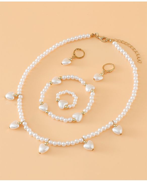 Babyhug Free Size Jewellery Set for Girls - Off White