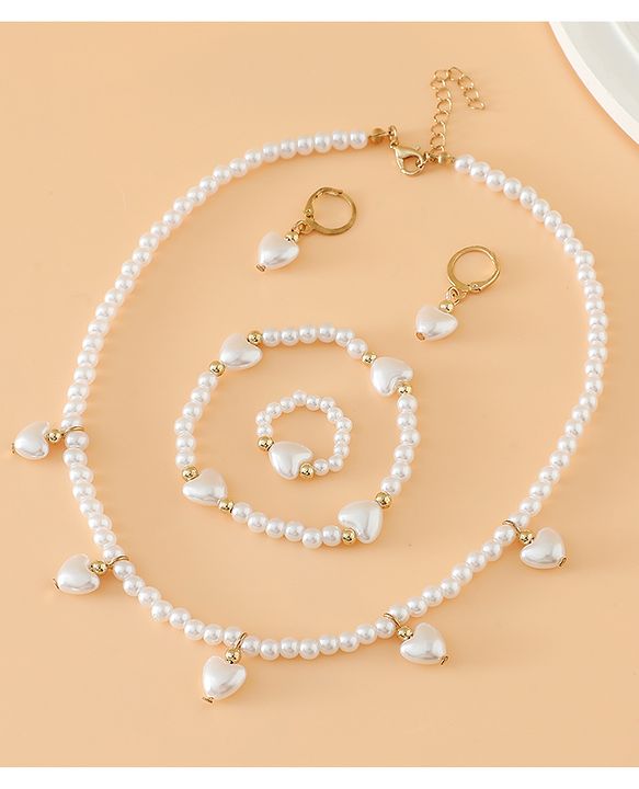 Babyhug Free Size Jewellery Set for Girls - Off White