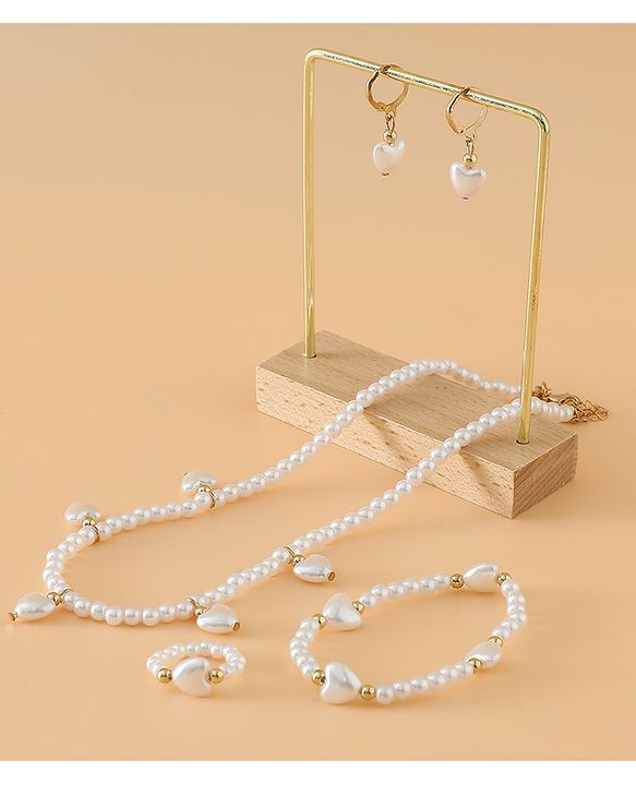 Babyhug Free Size Jewellery Set for Girls - Off White