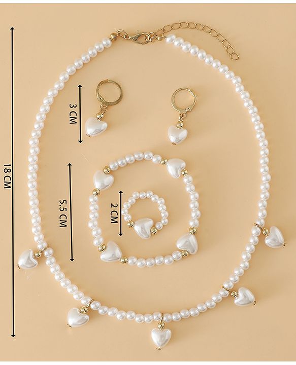 Babyhug Free Size Jewellery Set for Girls - Off White