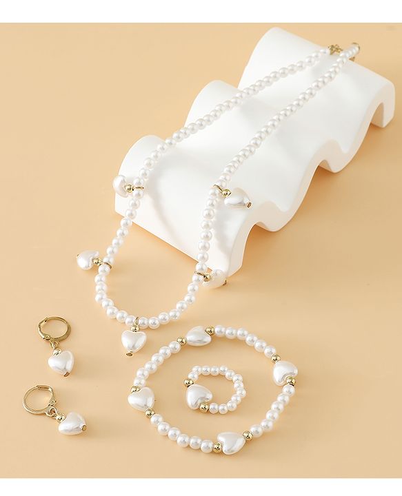Babyhug Free Size Jewellery Set for Girls - Off White