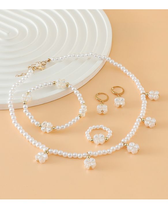 Babyhug Free Size Jewellery Set for Girls - Off White