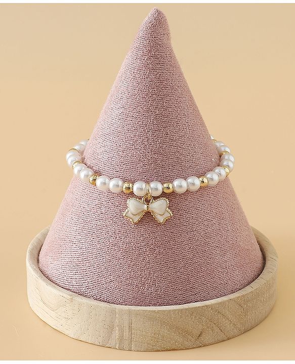 Pine Kids Free Size Beaded Jewellery Set - Off White