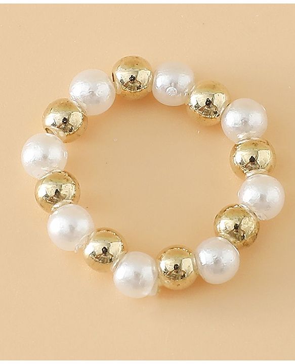 Pine Kids Free Size Beaded Jewellery Set - Off White