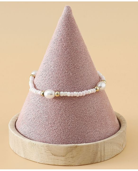 Pine Kids Free Size Beaded Jewellery Set - Off White