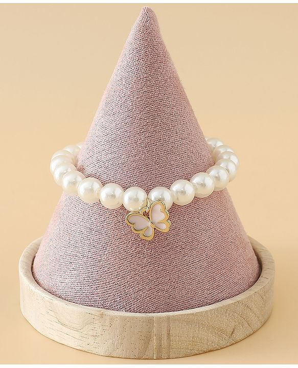 Pine Kids Free Size Beaded Jewellery Set - Off White