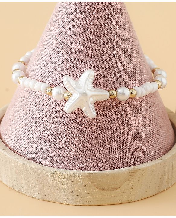 Pine Kids Free Size Bracelets & Bangles Set for Girls - White