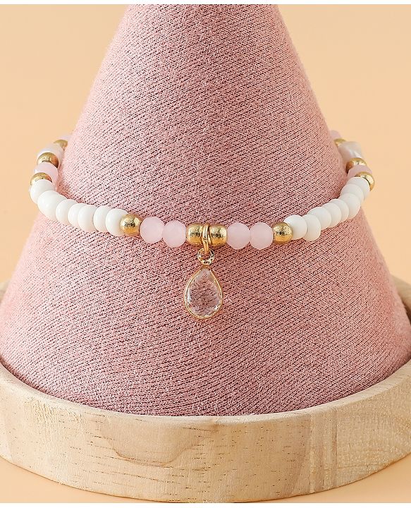 Babyhug Free Size Bracelets & Bangles Set for Girls - Pink & White