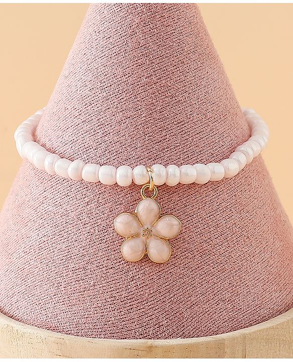 Babyhug Free Size Bracelets & Bangles Set for Girls - Pink & White