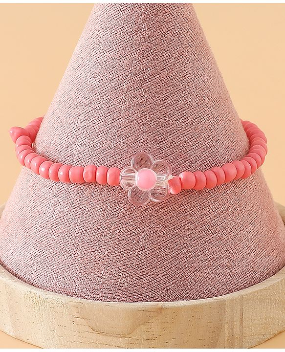 Babyhug Free Size Bracelets & Bangles Set for Girls - Pink & White