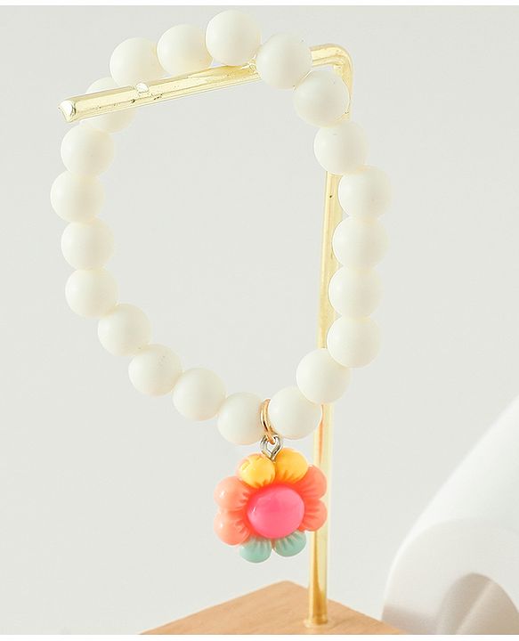 Babyhug Free Size Bracelets & Bangles Set for Girls - Light Pink, White & Dark pink