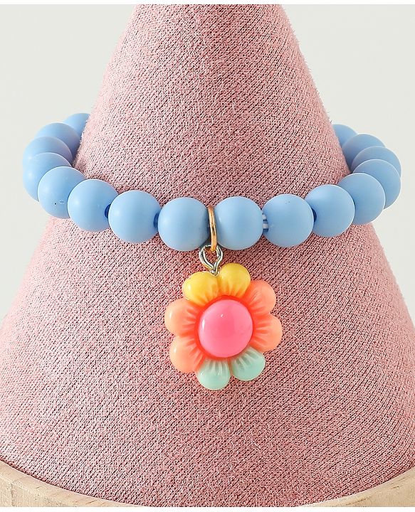 Babyhug Free Size Bracelets & Bangles Set for Girls - Orange, Sea green & Light blue