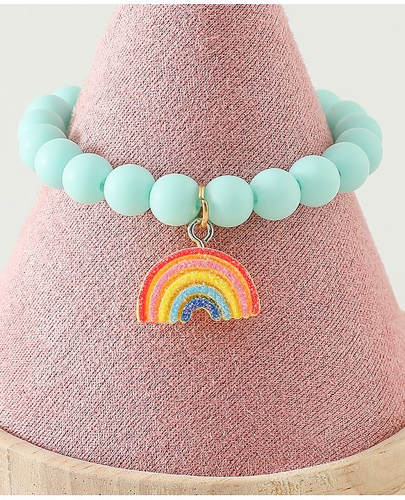 Babyhug Free Size Bracelets & Bangles Set for Girls - Orange, Sea green & Light blue