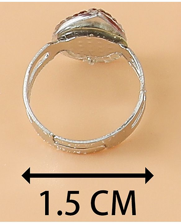 Babyhug Free Size Finger Ring Set for Girls - Red
